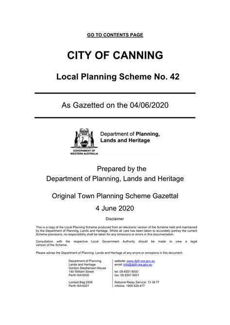 City of Canning Local Planning Scheme No 42 Map 12 Canning .